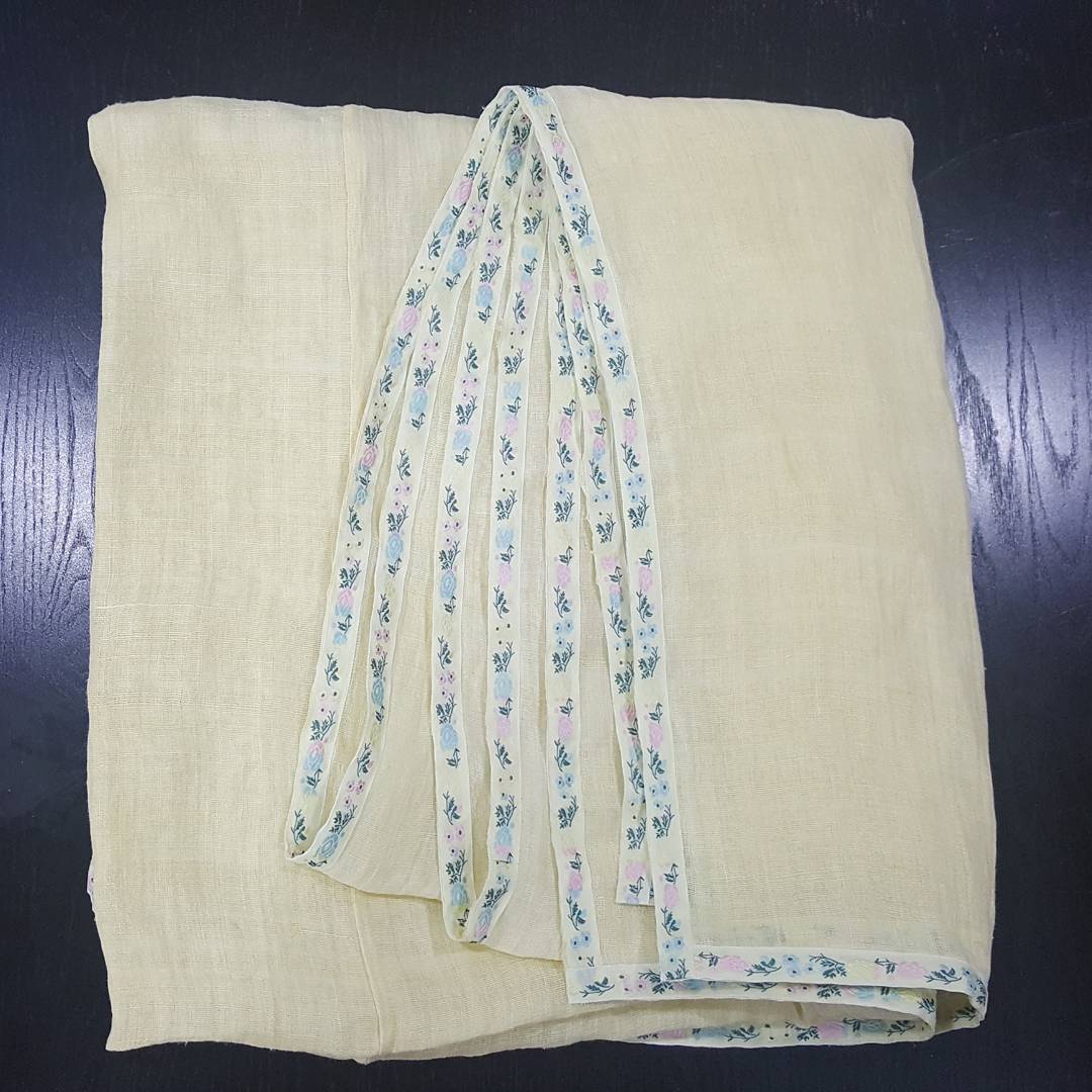 삼베 여름 이불 — 가장자리 마감