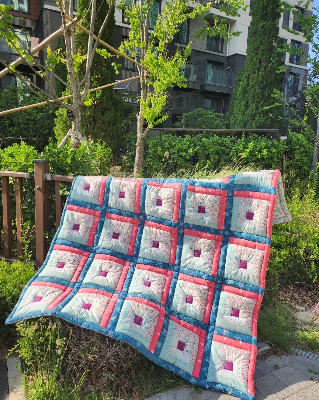 로그캐빈 차렵 이불